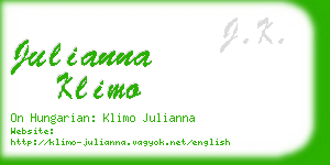 julianna klimo business card